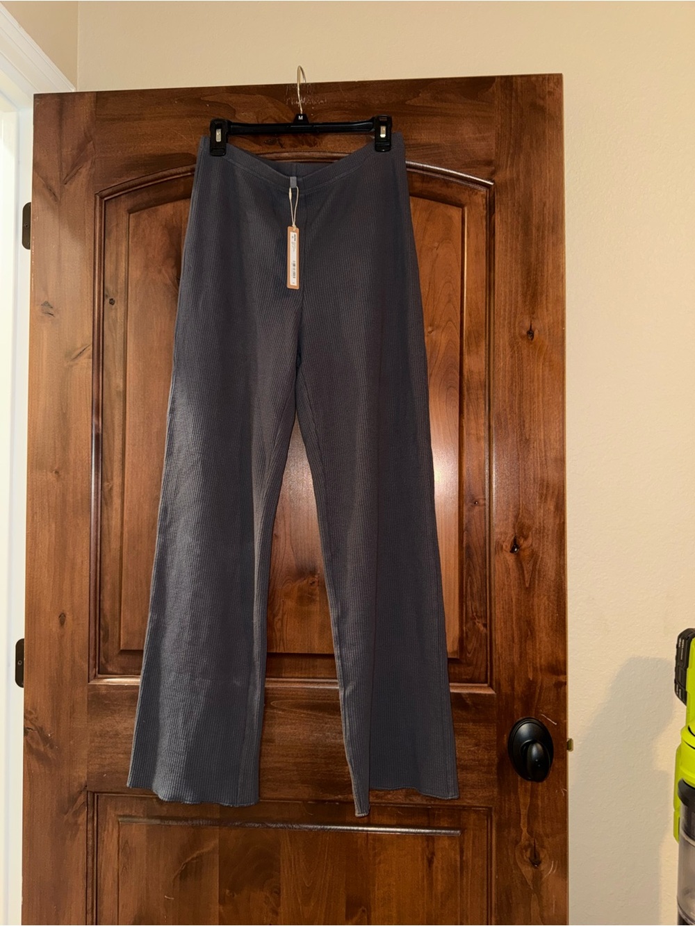 SKIMS Waffle Straight Leg Pant – Slate Gray – Small – NWT